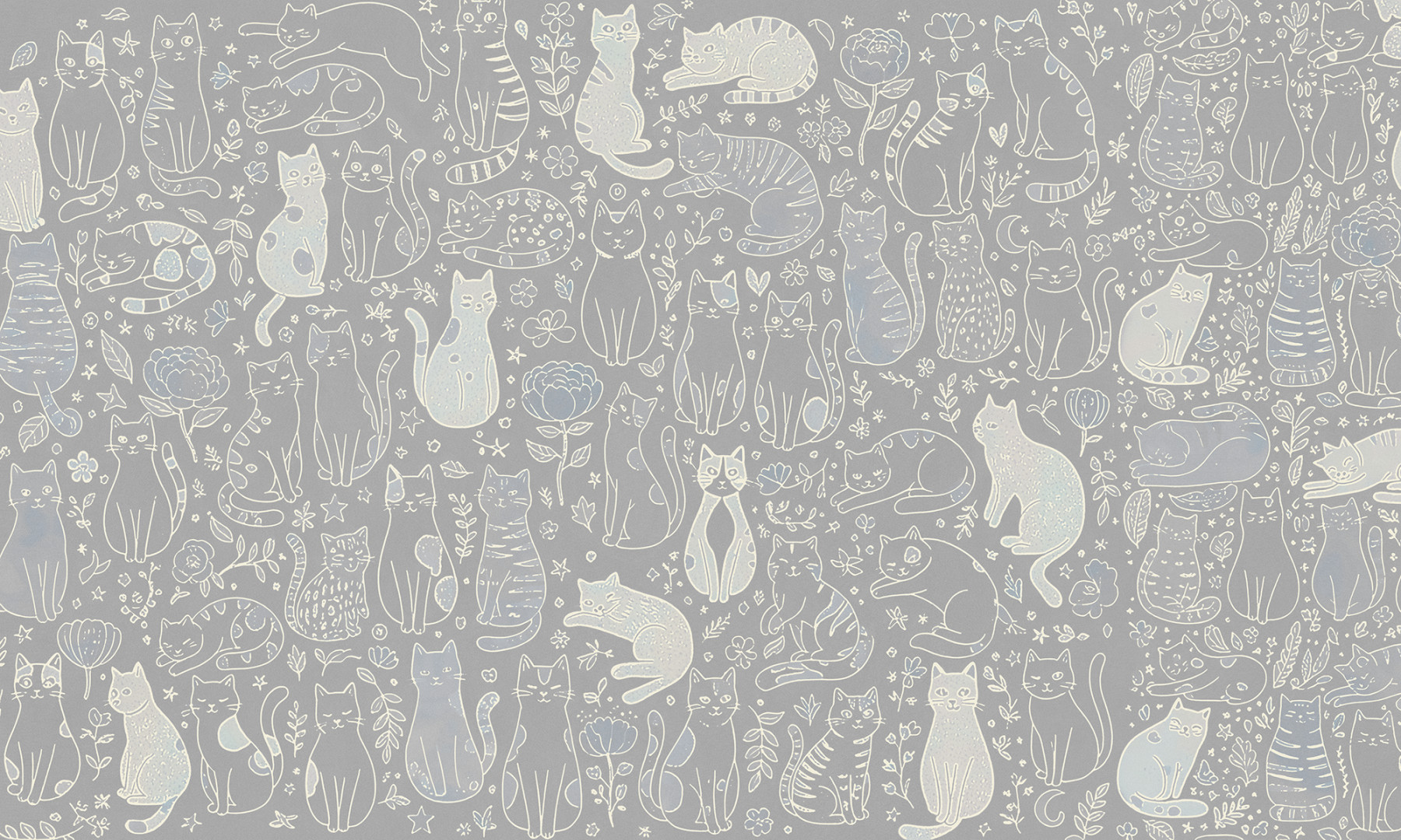 Happy Cats Warm Grey