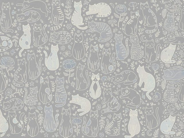 Happy Cats Warm Grey