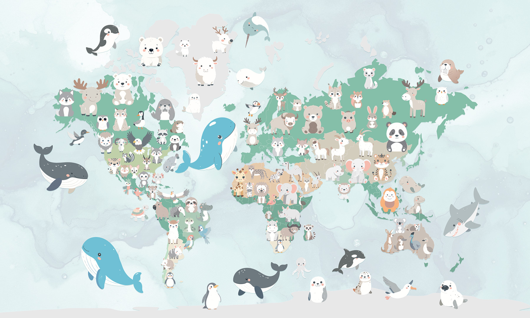 Animal World Light Blue