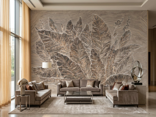 Tapeta Leaf Relief 4