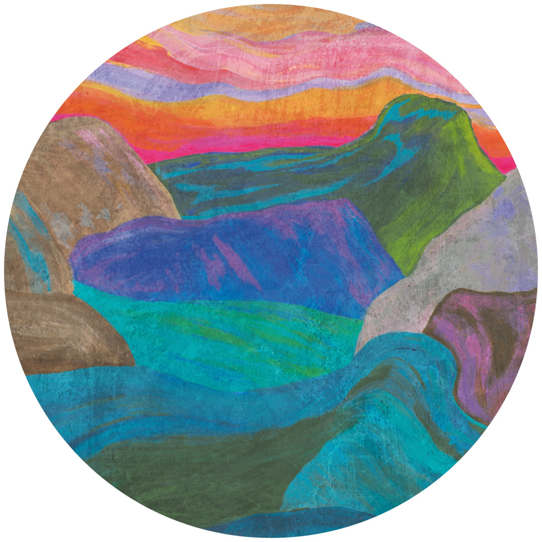 Tapeta Koło Stone Flow 4
