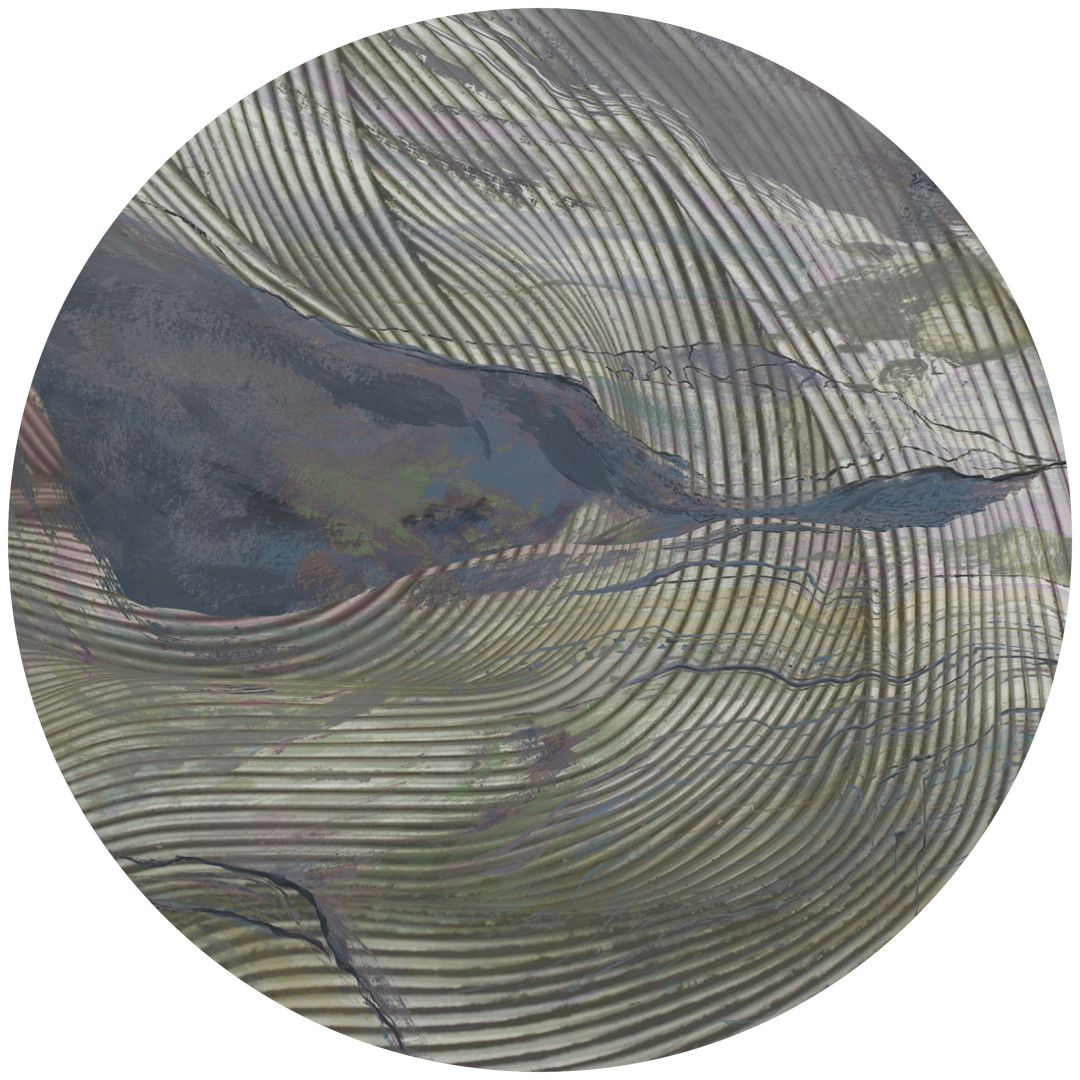Tapeta Koło Wave Lines 2
