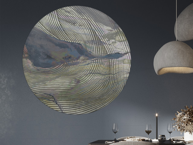 Tapeta Koło Wave Lines 2