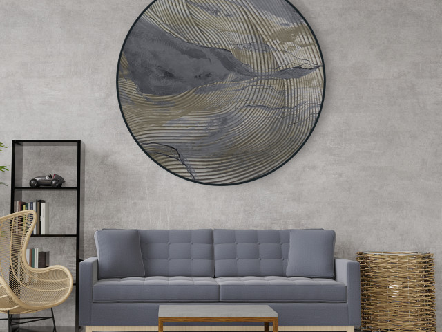 Tapeta Koło Wave Lines 3
