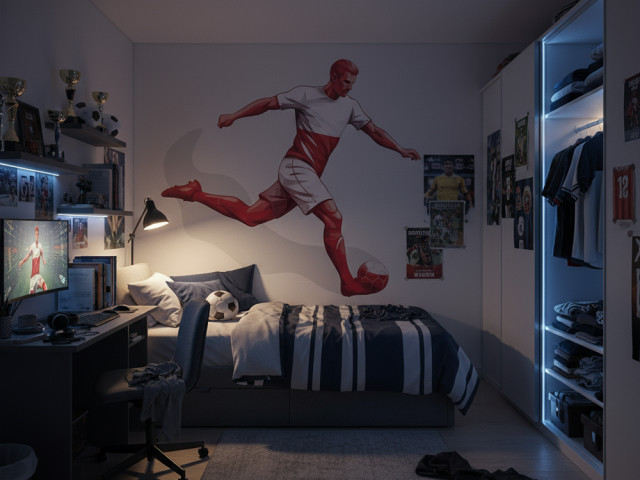 Tapeta naklejka Piłkarz